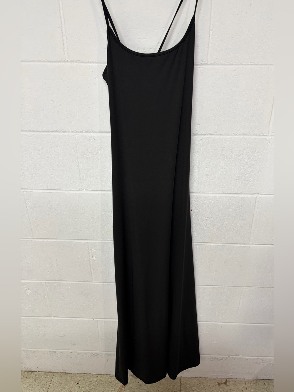 SHEIN Black Maxi Dress strappy back size L LBD